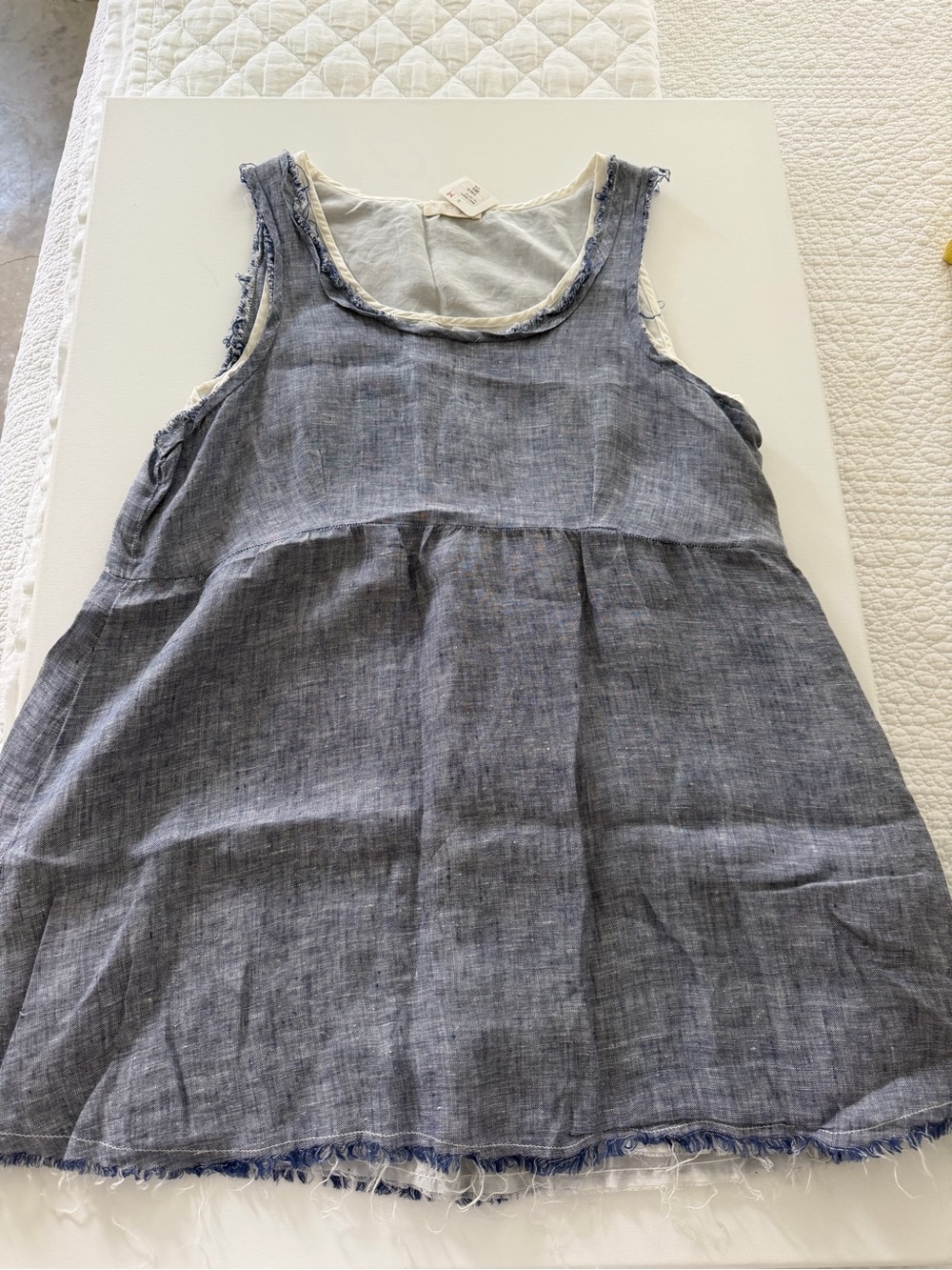 CP Shades Sleeveless Chambray Tunic in Blue